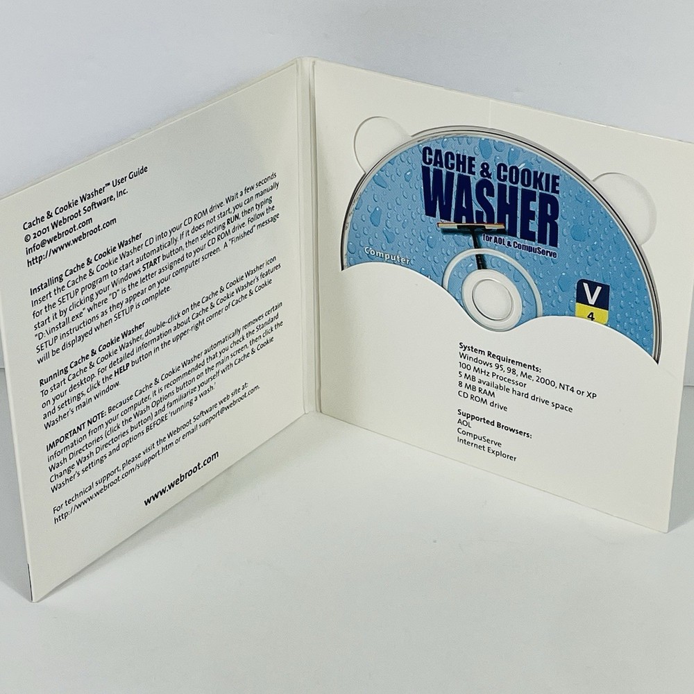 Cache & Cookie Washer for AOL and CompuServe by Webroot Software, Inc.