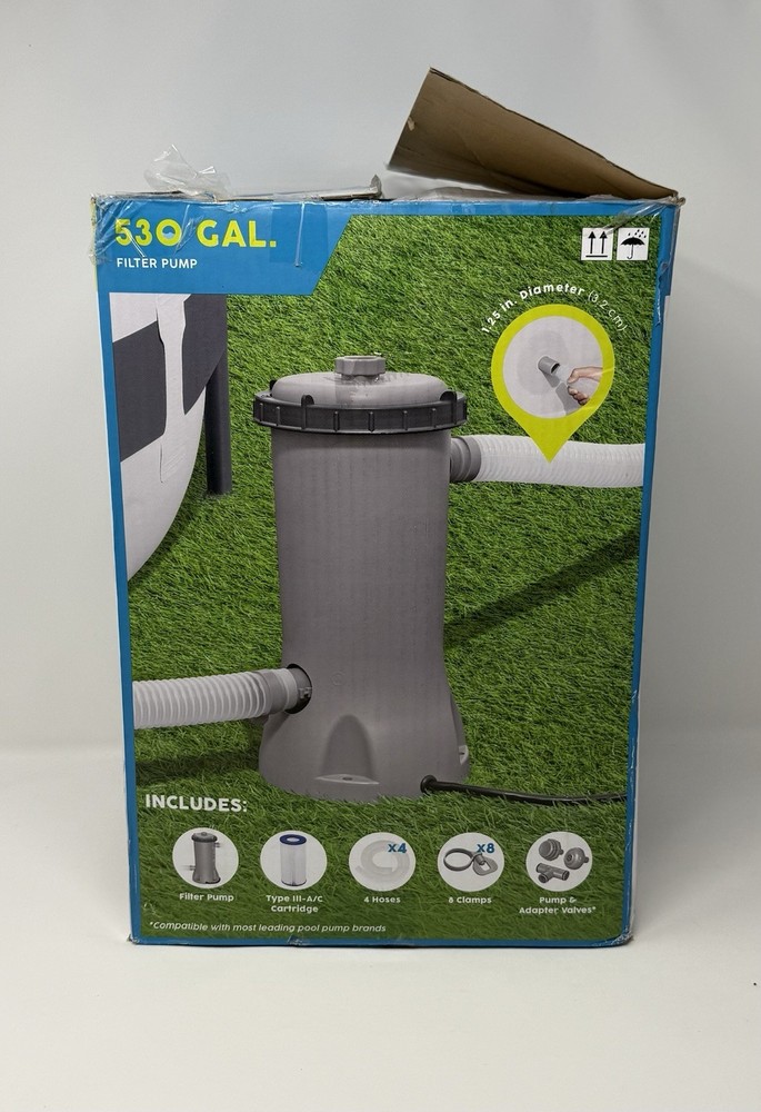 Bestway Flowclear 530 GPH Filter Pump for Above Ground Pools Open Box