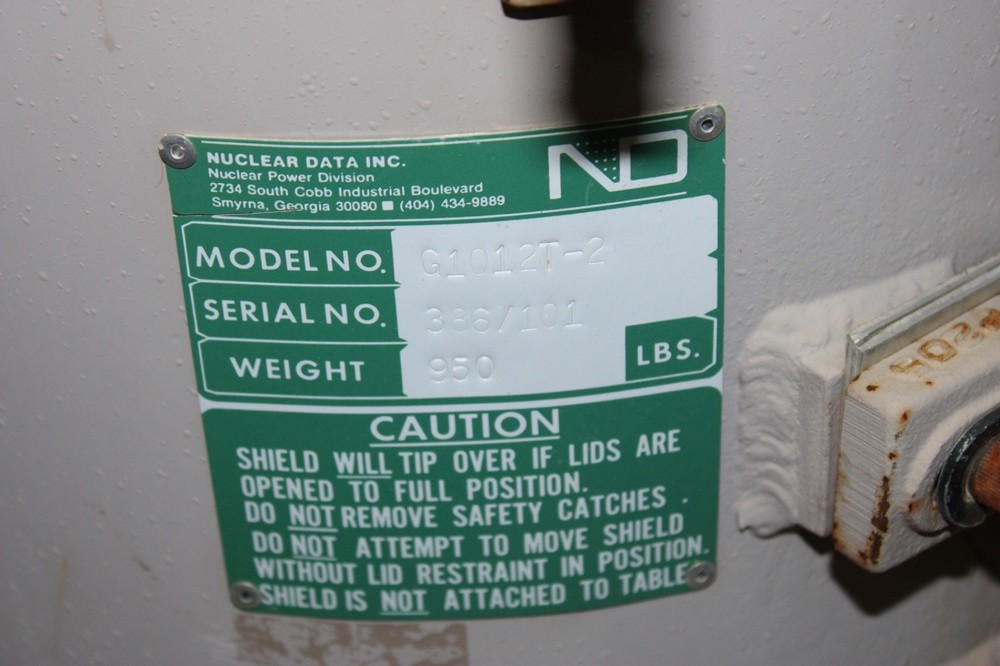 NUCLEAR DATA Lead Radiation Shield LEAD COUNTING