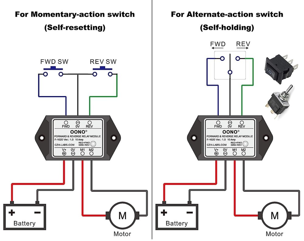 Forward And Reverse Relay Module For Motor Linear Actuator Reversing Relay Mode