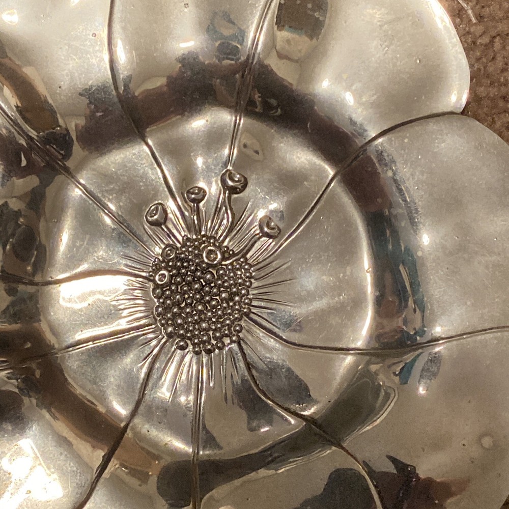 Vintage International Silver Company Poppy Flower Plate 1994 Vintage