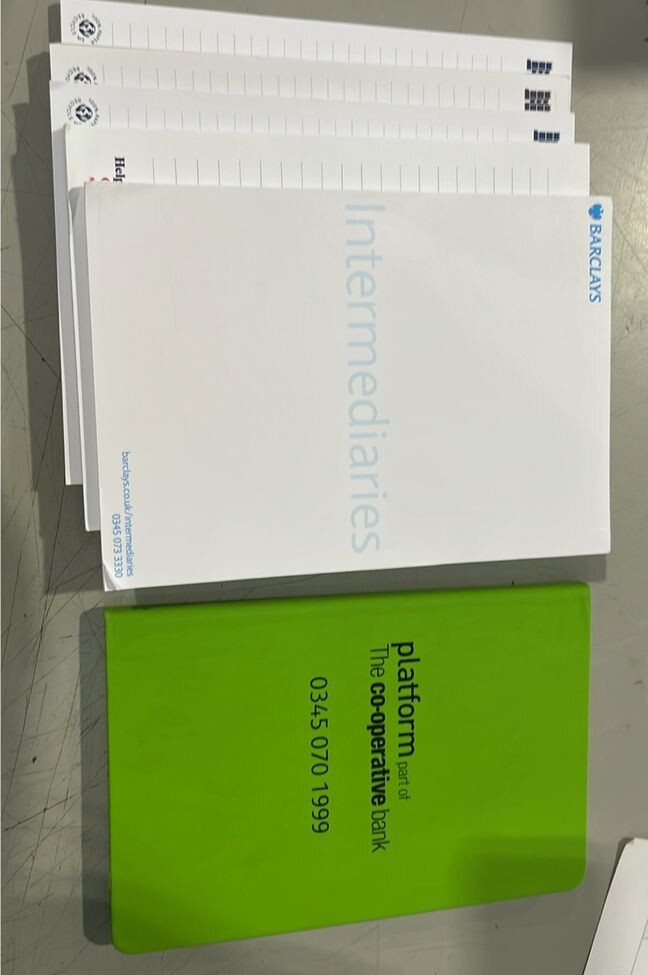 Hard Back Note Book 5 Pcs. - 32304 Note Pad Refill Solid and Lined - Montblanc