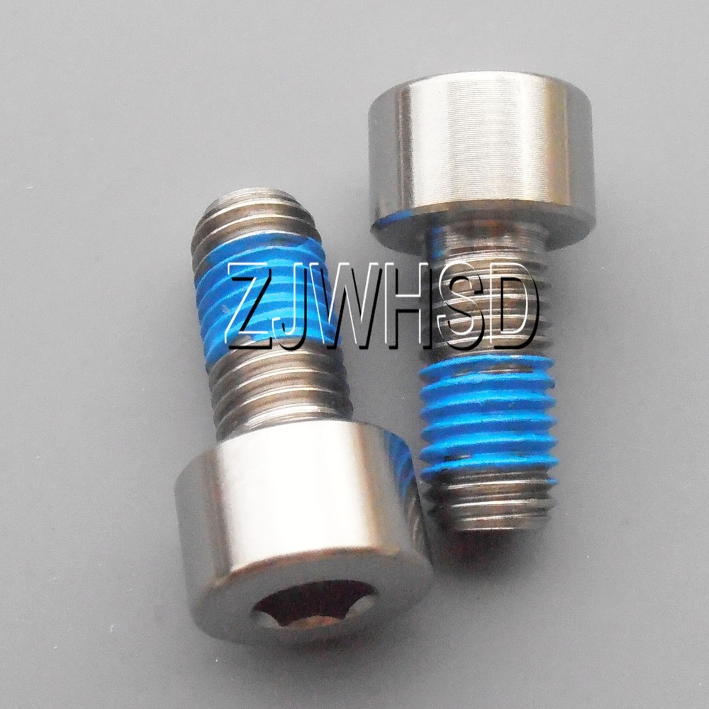 2pcs M7 x 15 mm Ti Titanium Screw Bolt Allen Hex Socket Cap Head + Thread Locker