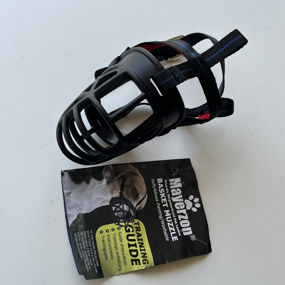 Mayerzon Anti Stop Bite Chewing Basket Muzzle Large #5 New
