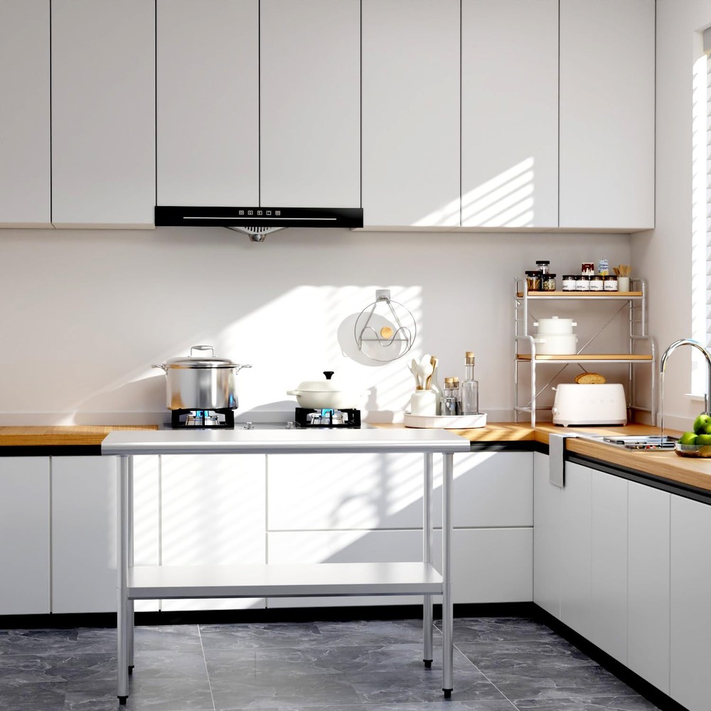 Stainless Steel Prep Table with Undershelf Commercial