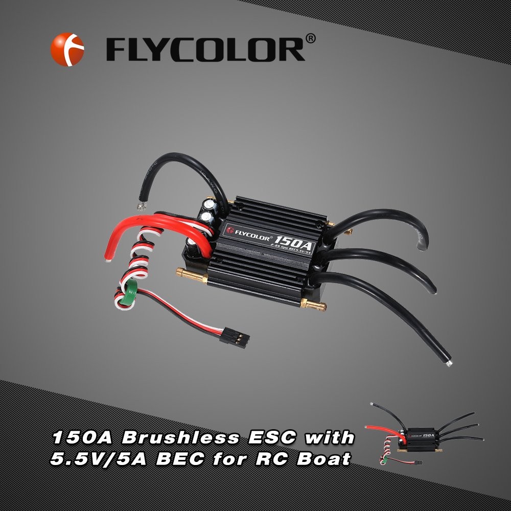 Goolsky Flycolor Waterproof 150A Brushless ESC Electronic Speed Controller wi...