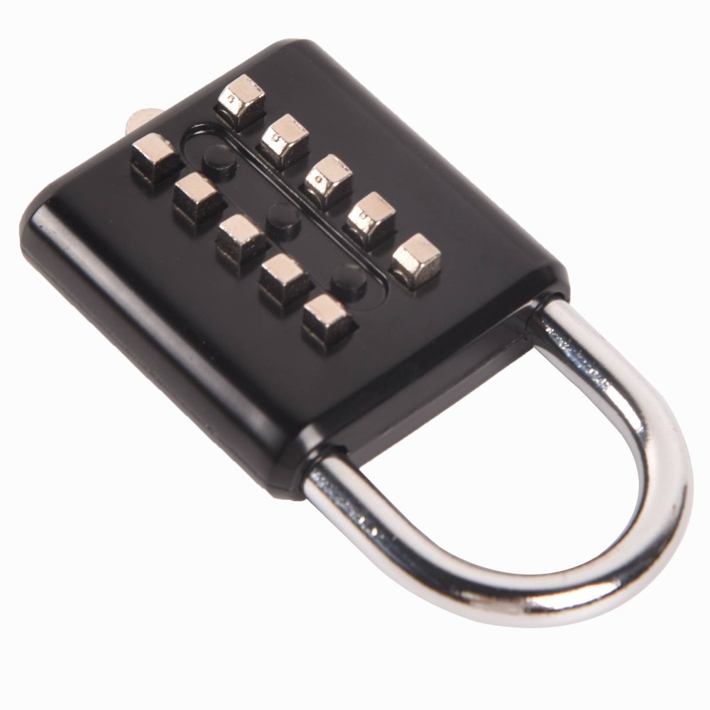 10-Digit Combination Lock Push Button Padlock 5 Digit Locking Mechanism 2PCS