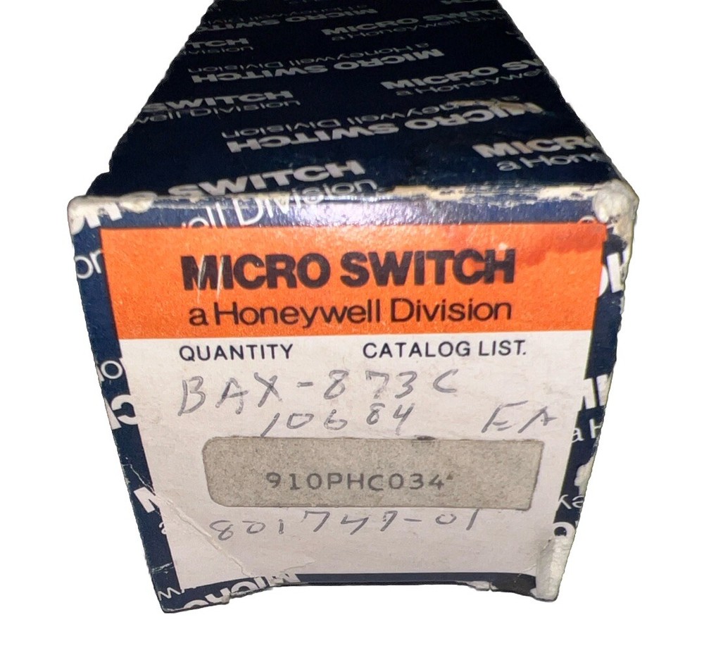 HONEYWELL 910PHC034 MICRO SWITCH SELECTOR SWITCH