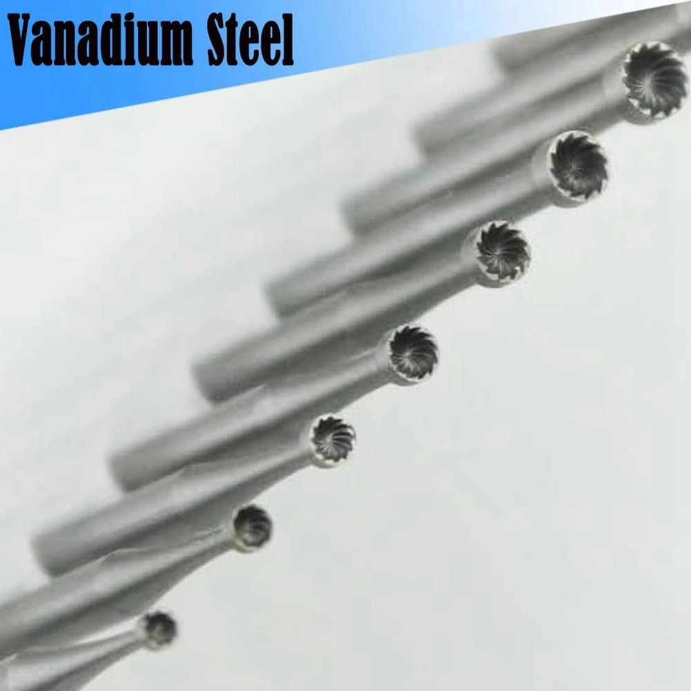 Round Cup Burr Wire Rounder Bits Silver 6 Pcs Z8C49448