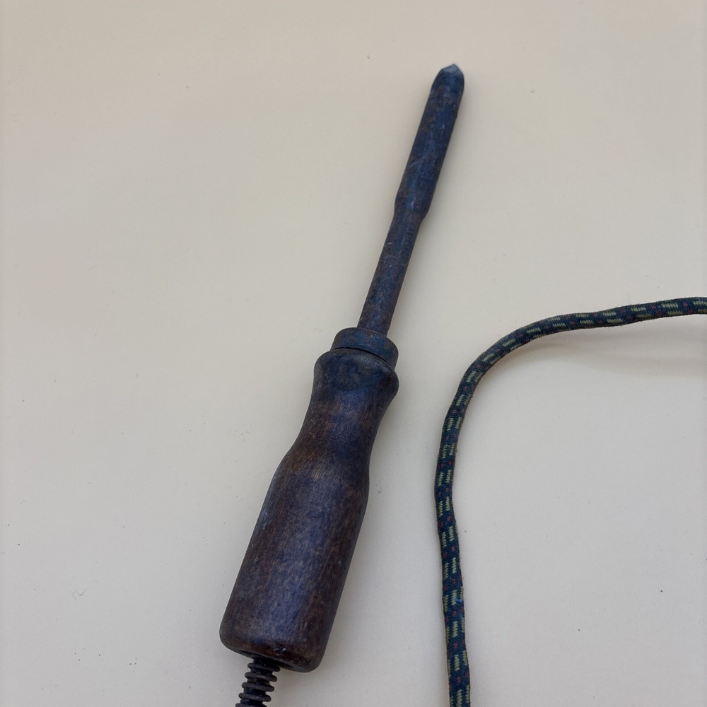 Vintage Soldering Iron Wood Handle TESTED WORKING