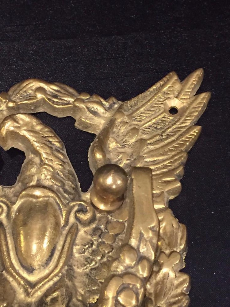 VINTAGE SOLID BRASS AMERICAN EAGLE DOOR KNOCKER