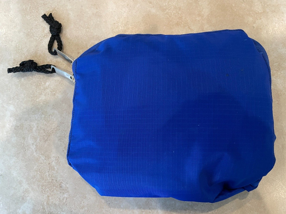 Blue Foldable Convertible Backpack/Pouch in One
