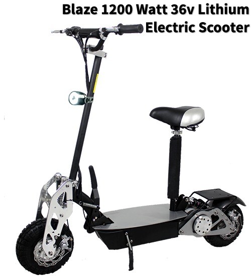 New 2025 BLAZE 1200watt Lithium Chrome Electric Adult Scooter 32mph HIGH QUALITY