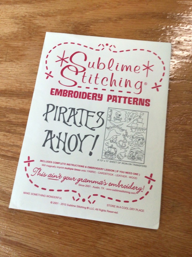 Sublime Stitching Embroidery Pattern Your Choice of One