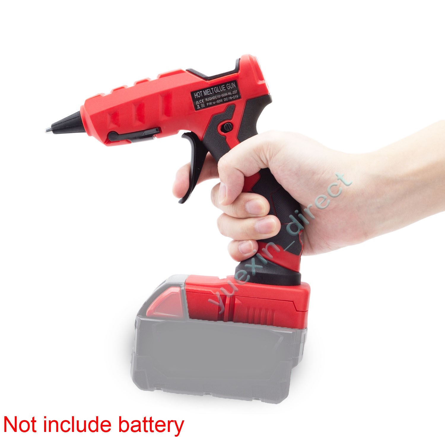Cordless Hot Melt Glue Gun W/10 Sticks Heat Gun For Milwaukee 18V Li-ion Battery