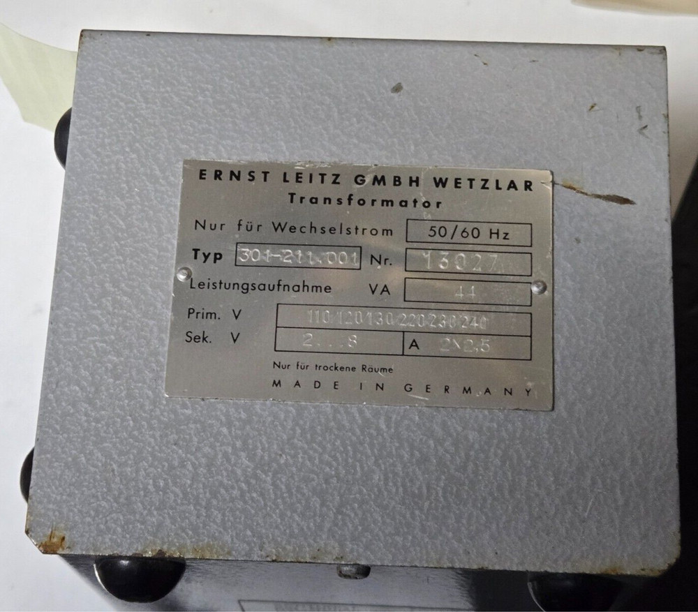 Leitz Wetzlar Microscope Transformer 301-211.001 Power Supply Module Unit TESTED