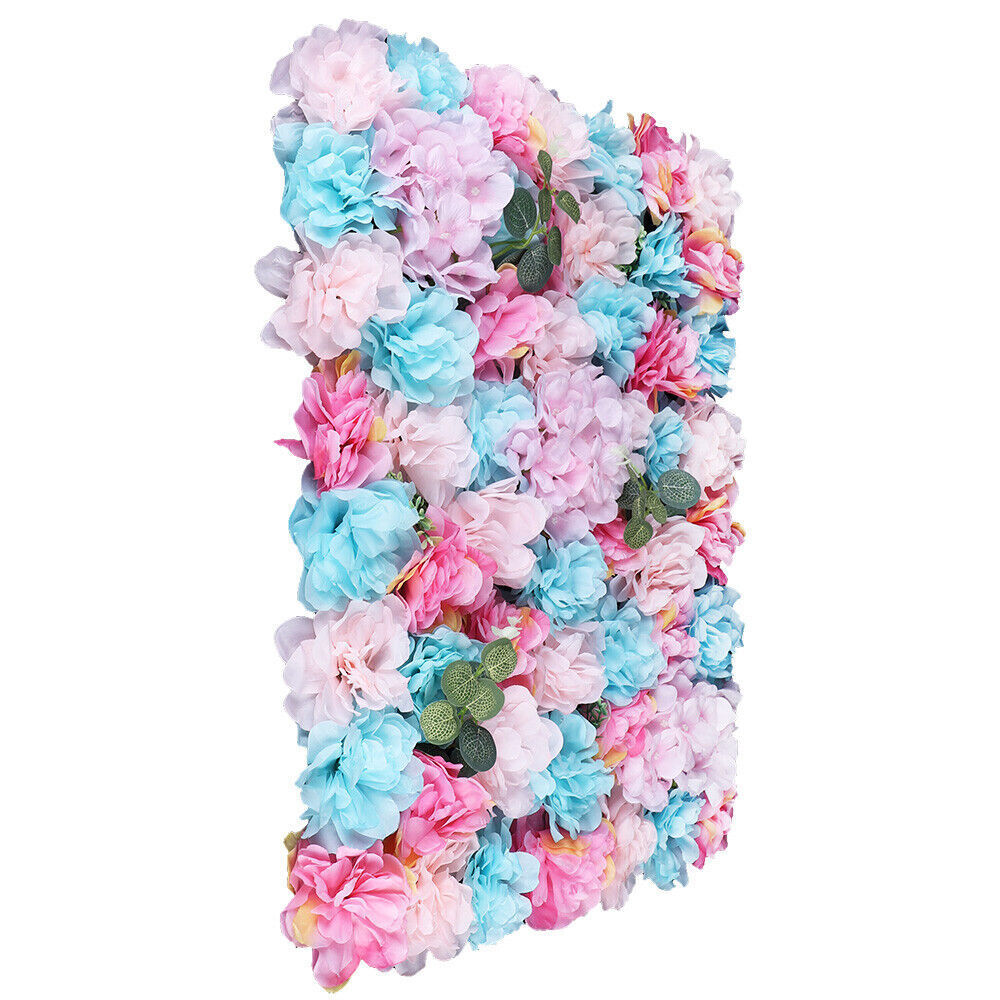 12Pcs Wedding Artificial Flower Wall Panel Hydrangea Rose Panel for Stage Decor