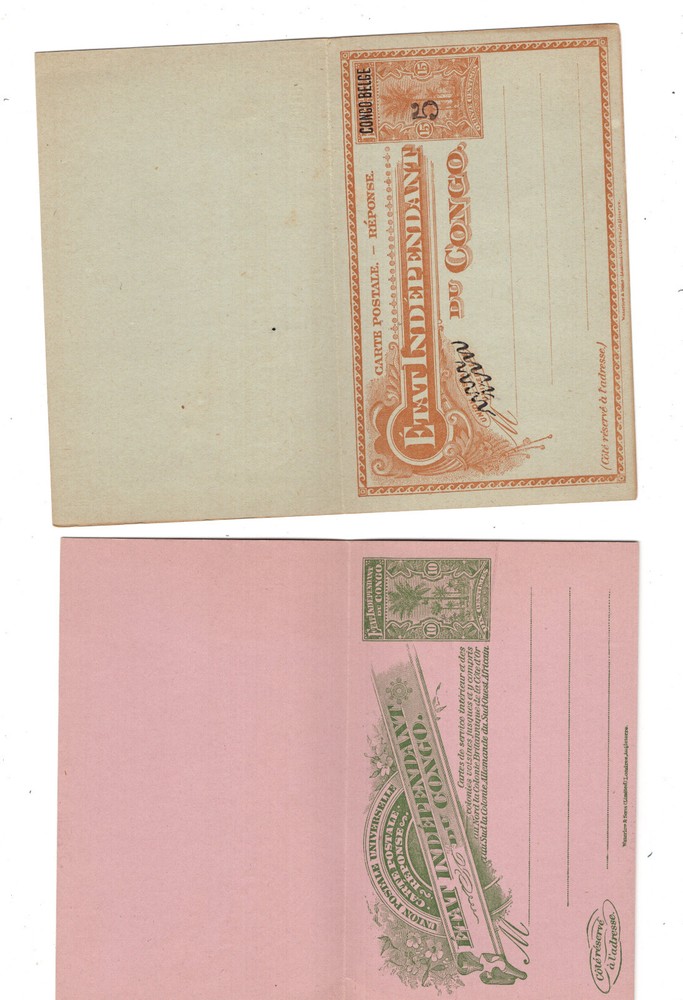 Belgium   2  postal  reply cards   unused