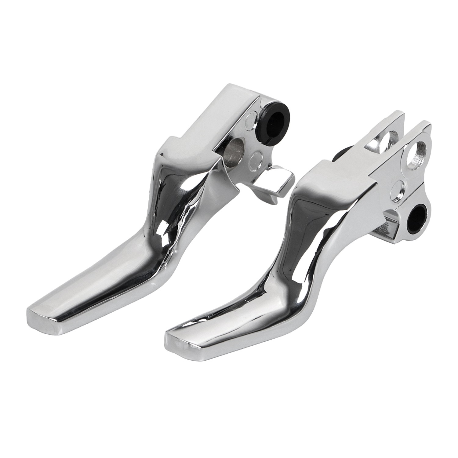 Chrome Shorty Brake Clutch Levers For Harley Softail Dyna Road King EFI FLHRI