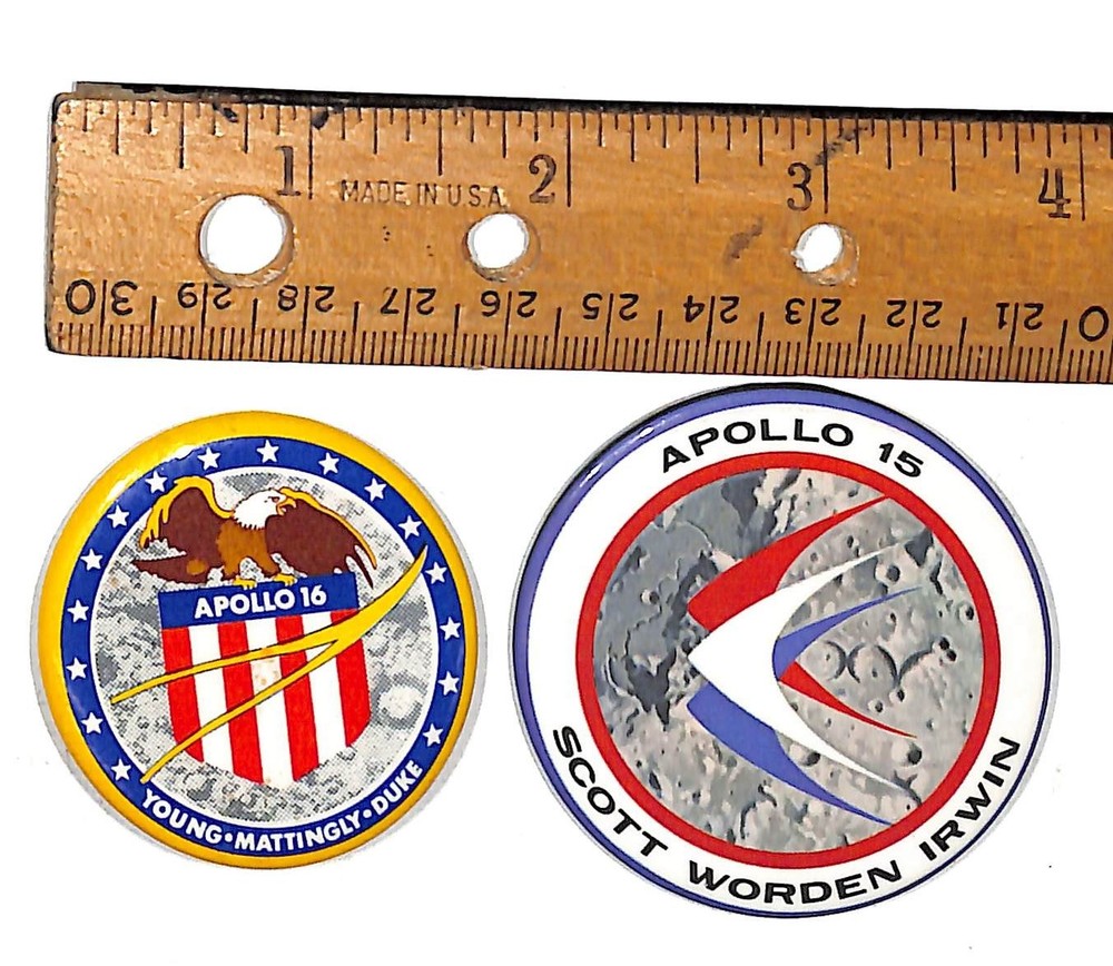 Apollo 15 & 16 Pinback Buttons