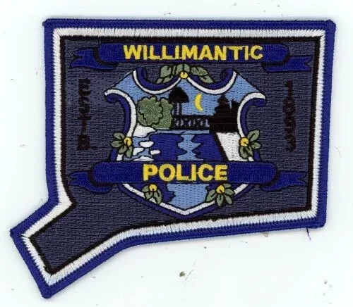 CONNECTICUT CT WILLIMANTIC POLICE NICE STATE SHAPED SHOULDER PATCH SHERIFF