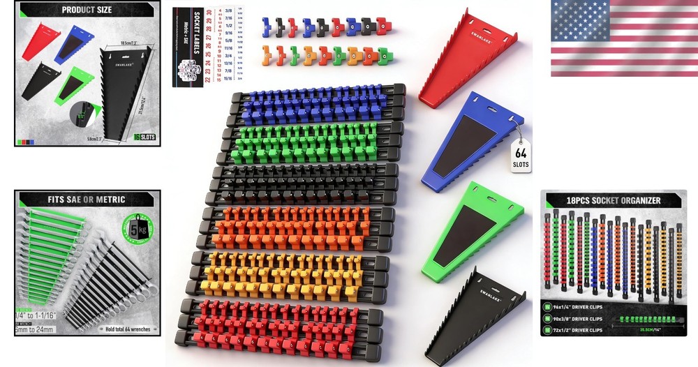 Magnetic Socket Holder & Wrench Organizer