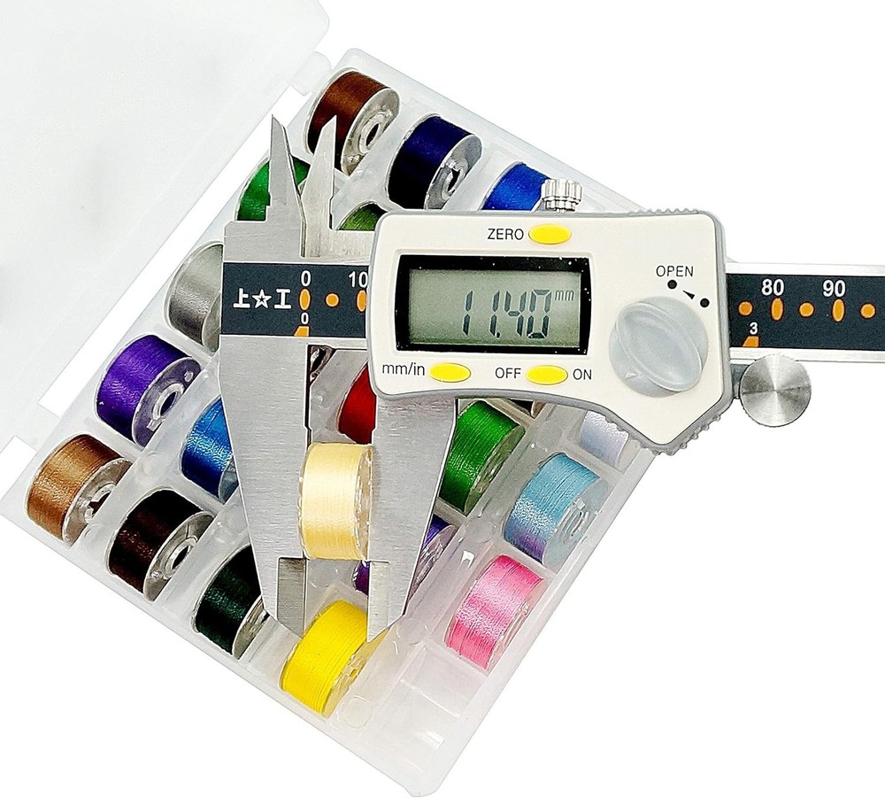 25pcs Assorted Colors Prewound Embroidery Bobbin Thread 70D/2 60WT Polyester