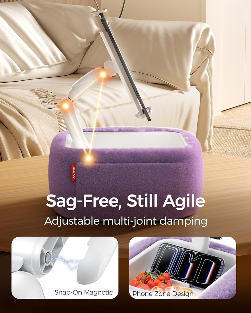 Plush Lap Tablet Holder with Snack Compartment