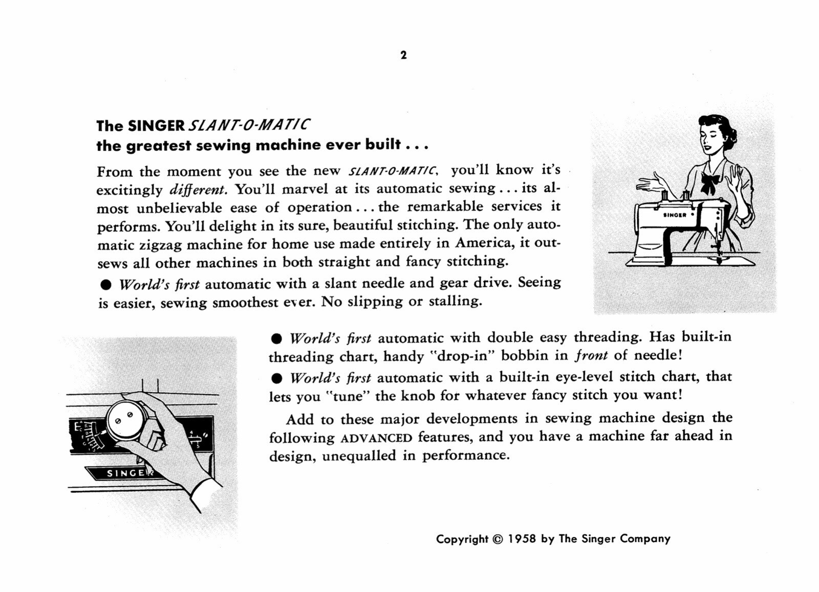 Rare Large Deluxe-Edition Instructions Manual Singer 401A Sewing Machine