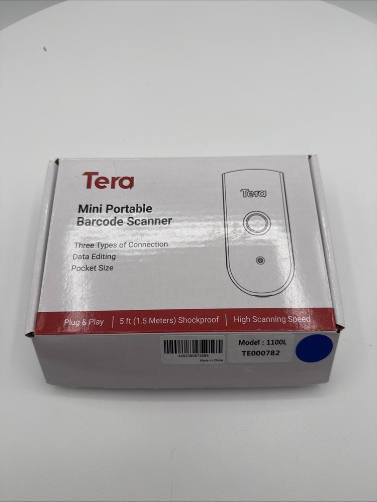 Tera Mini 1D Barcode Scanner: Pocket Waterproof Wireless Laser Scanner 3 in 1...