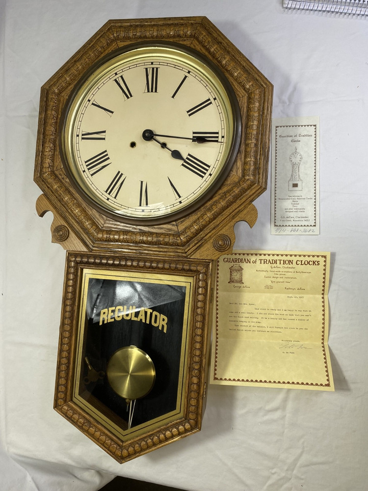Urgos 1977 Regulator Wall Clock Model 4008 – Working