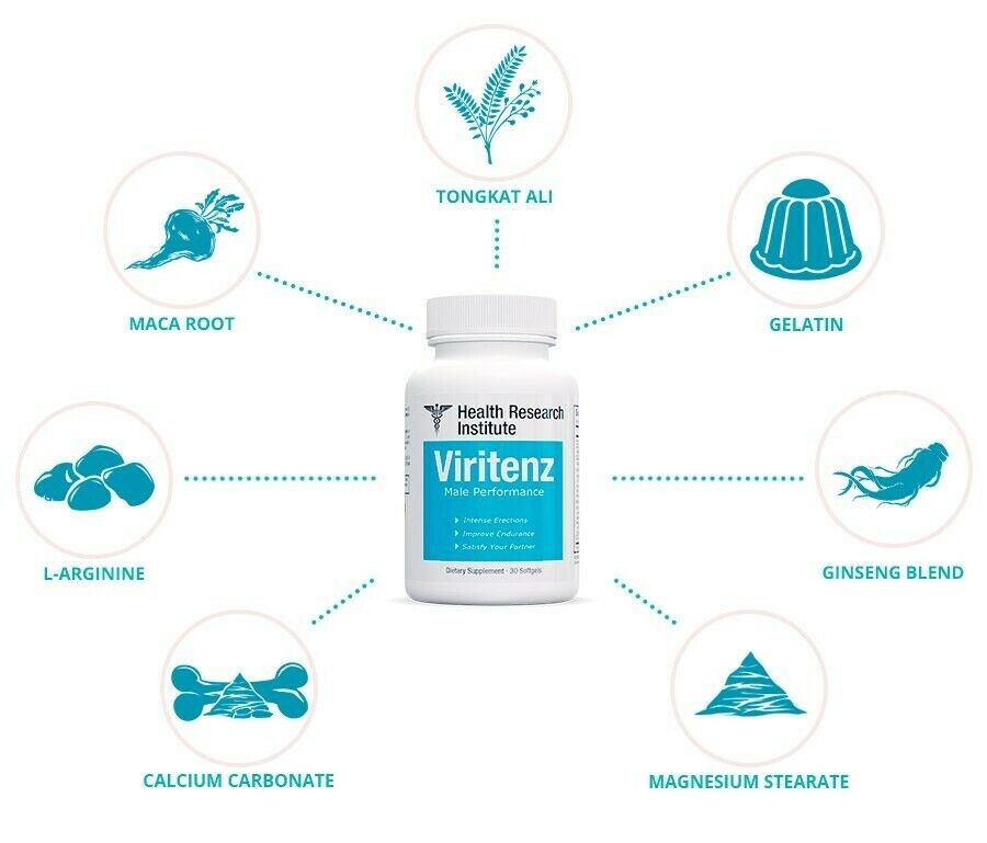 Viritenz - 3 Bottles - 100% Natural - Male performance