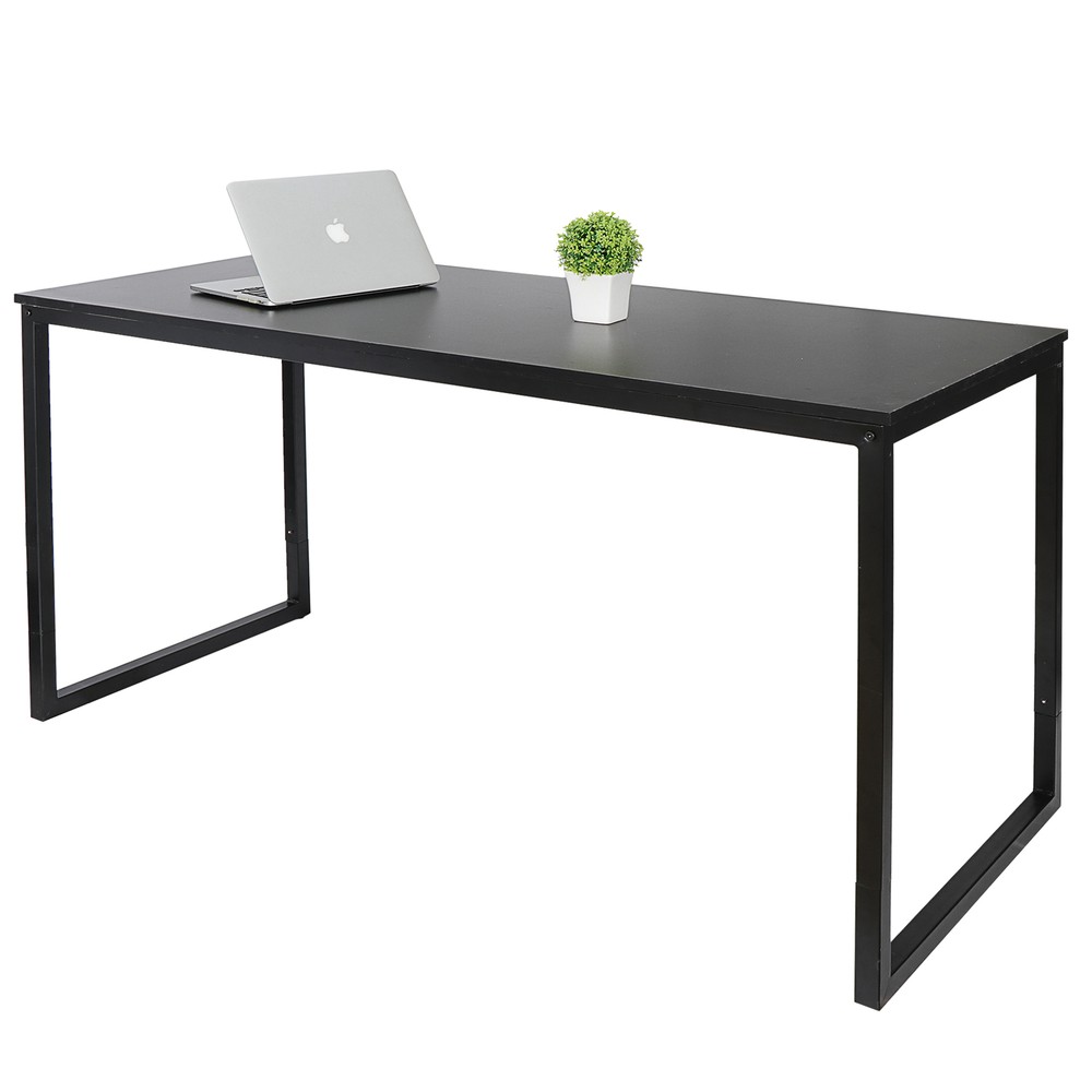 55" Computer Writing Desk Modern Espresso Style Study Office Desk Corner Table