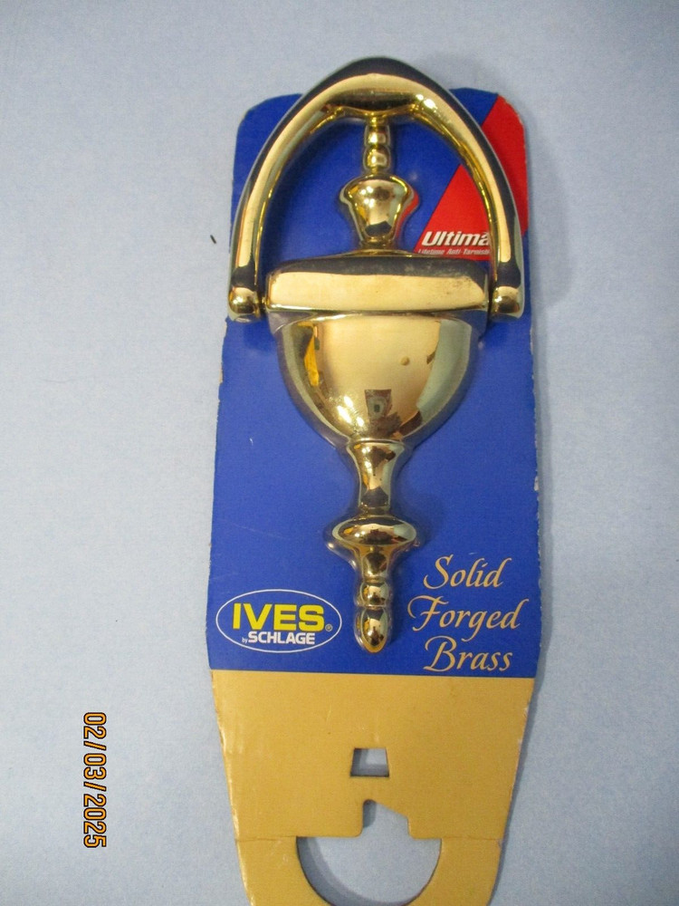 Ives Schlage Solid Forge Brass Door Knocker