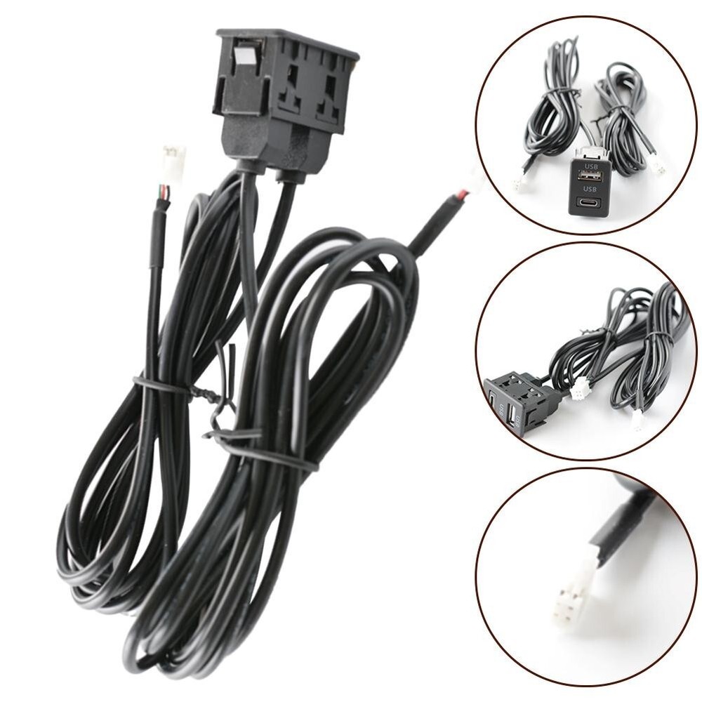Quick Installation Car USB and TYPE C Panel Interface Extension Adapter