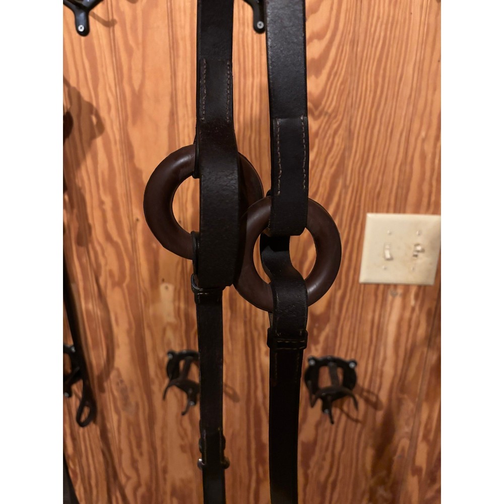 Leather Side Reins with Rubber Donuts