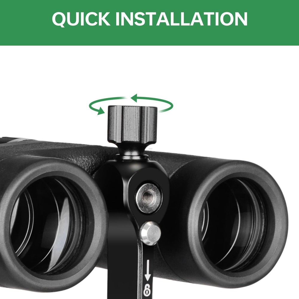 TWYJ-1 Binocular Tripod Adapter, Aluminium Binocular Mount Quick Release with 1/