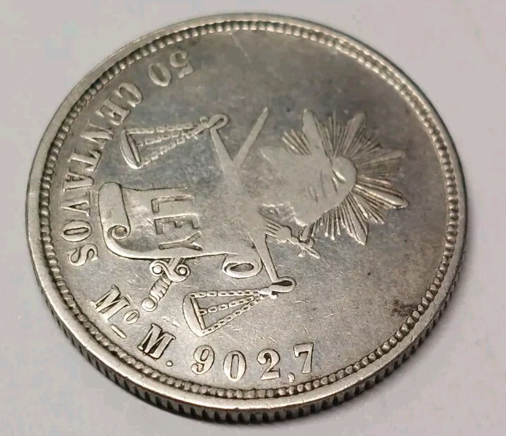Mexico 1886 Mo M 50 Centavos