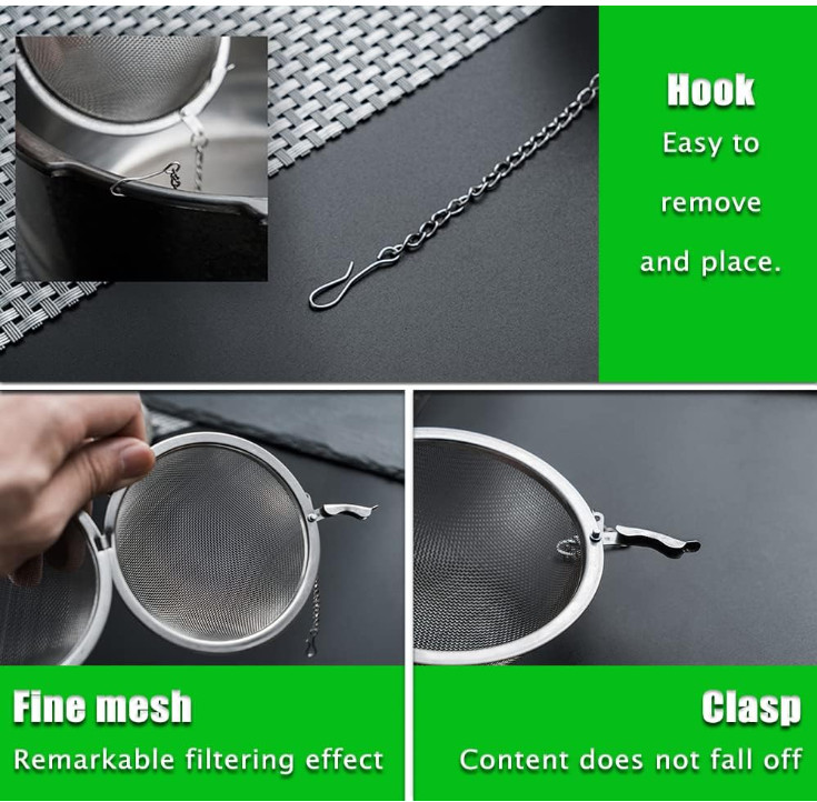 Tea Steeper, 2Pcs Mesh Tea Infuser Premium Tea Filter Tea Interval Diffuser