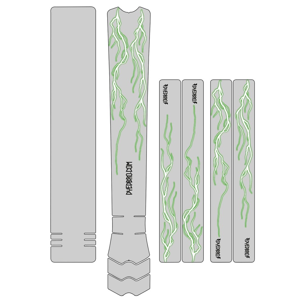DYEDBRO Lightning Green MTB Frame Protection Kit - Scratch & Chip Resistant