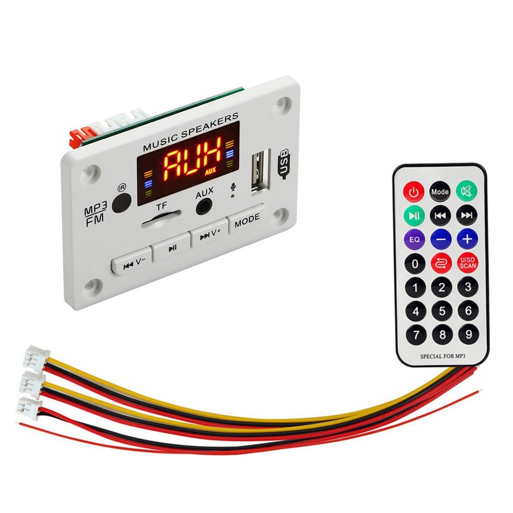 12V Bluetooth 5.0 USB AUX TF FM Car Audio Digital Decoder Board Module