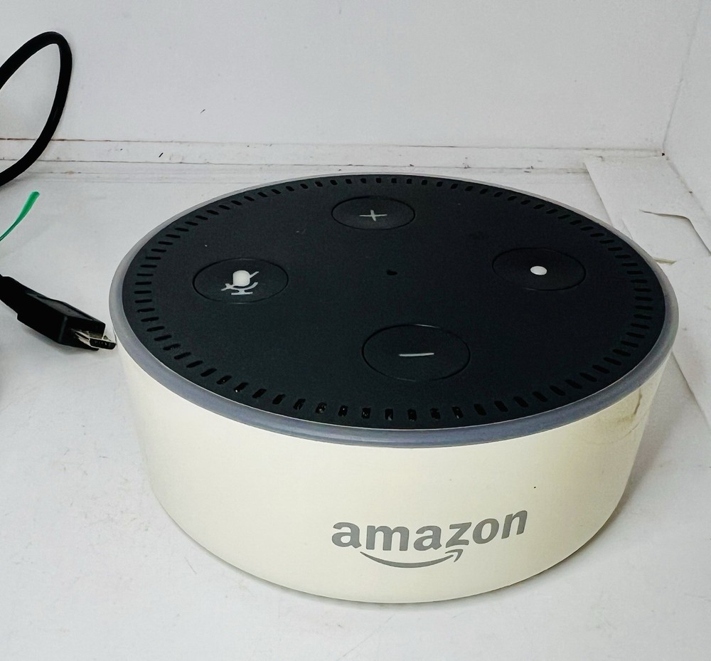 Amazon Echo Dot (2nd Generation) Smart Speaker -White With Power Cord!