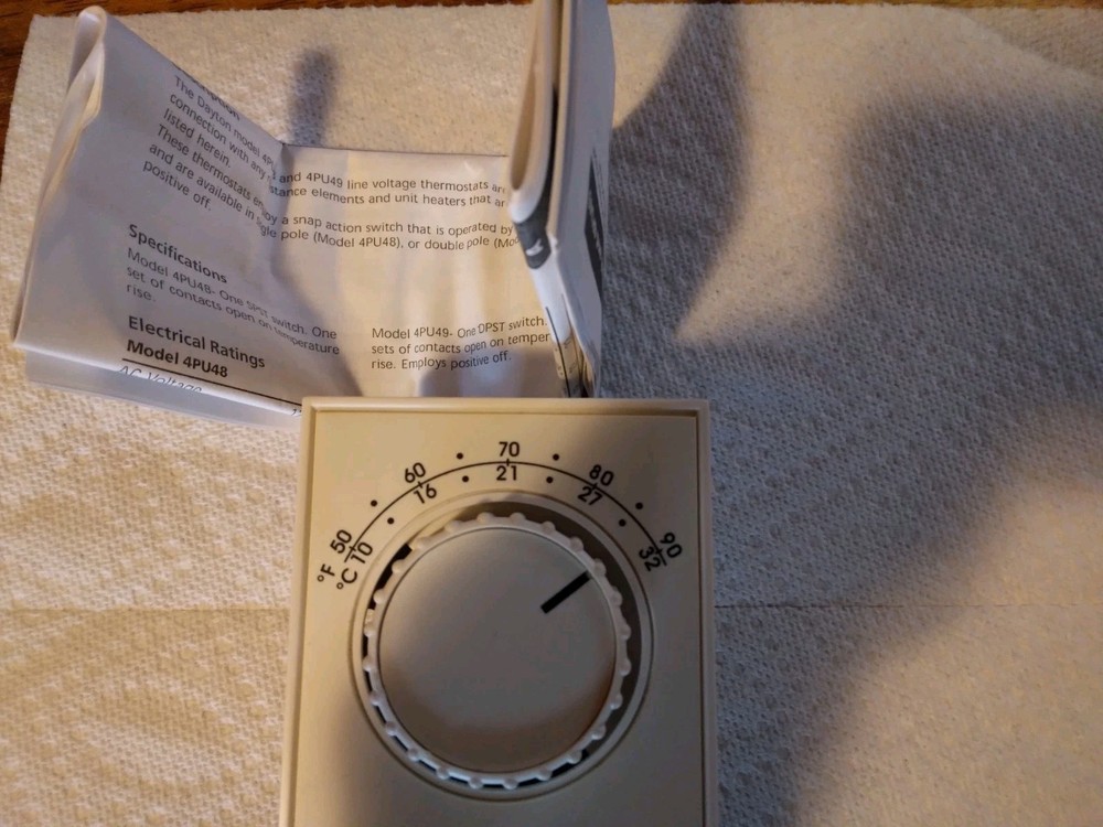 Dayton 4pu49 Heating Control Single Stage