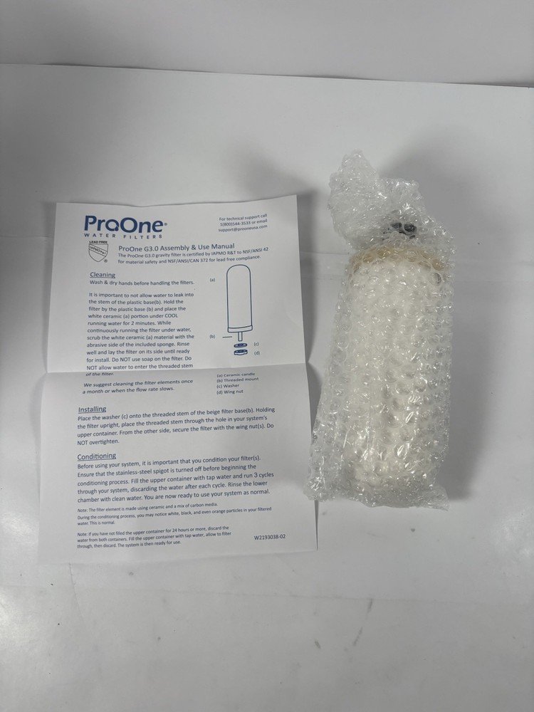 Big+ Gravity Water Filter ProOne G3.0 7" Filter Elements