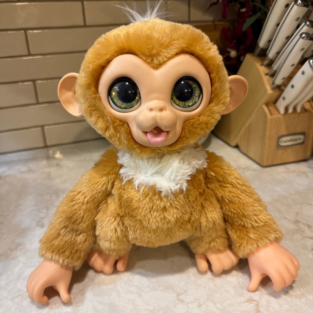furReal Check-Up Zandi Monkey E0367 Hasbro Interactive Sounds WORKS