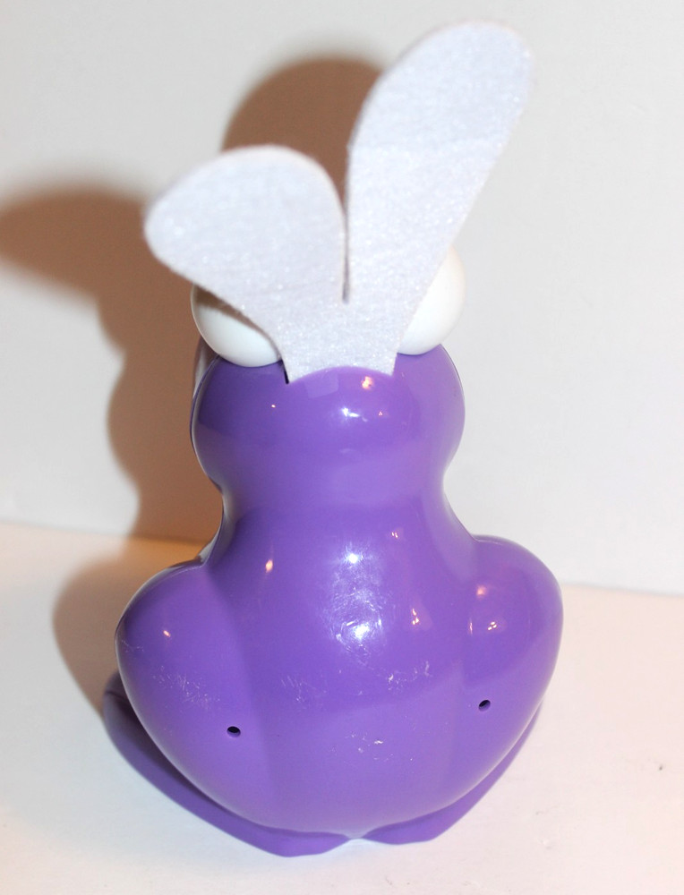 Nerds Candy EASTER 5.5" Plastic character container w/ bunny ears Empty USED
