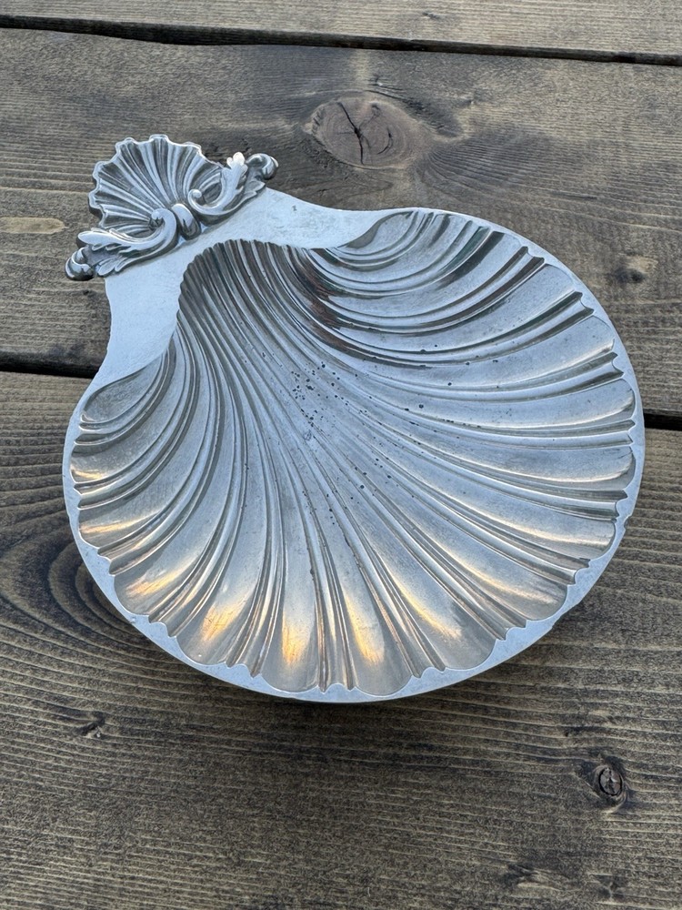 RWP Repro Clam Shell Dish Footed SHEFFIELD ENGLAND Hollywood Regency Made USA