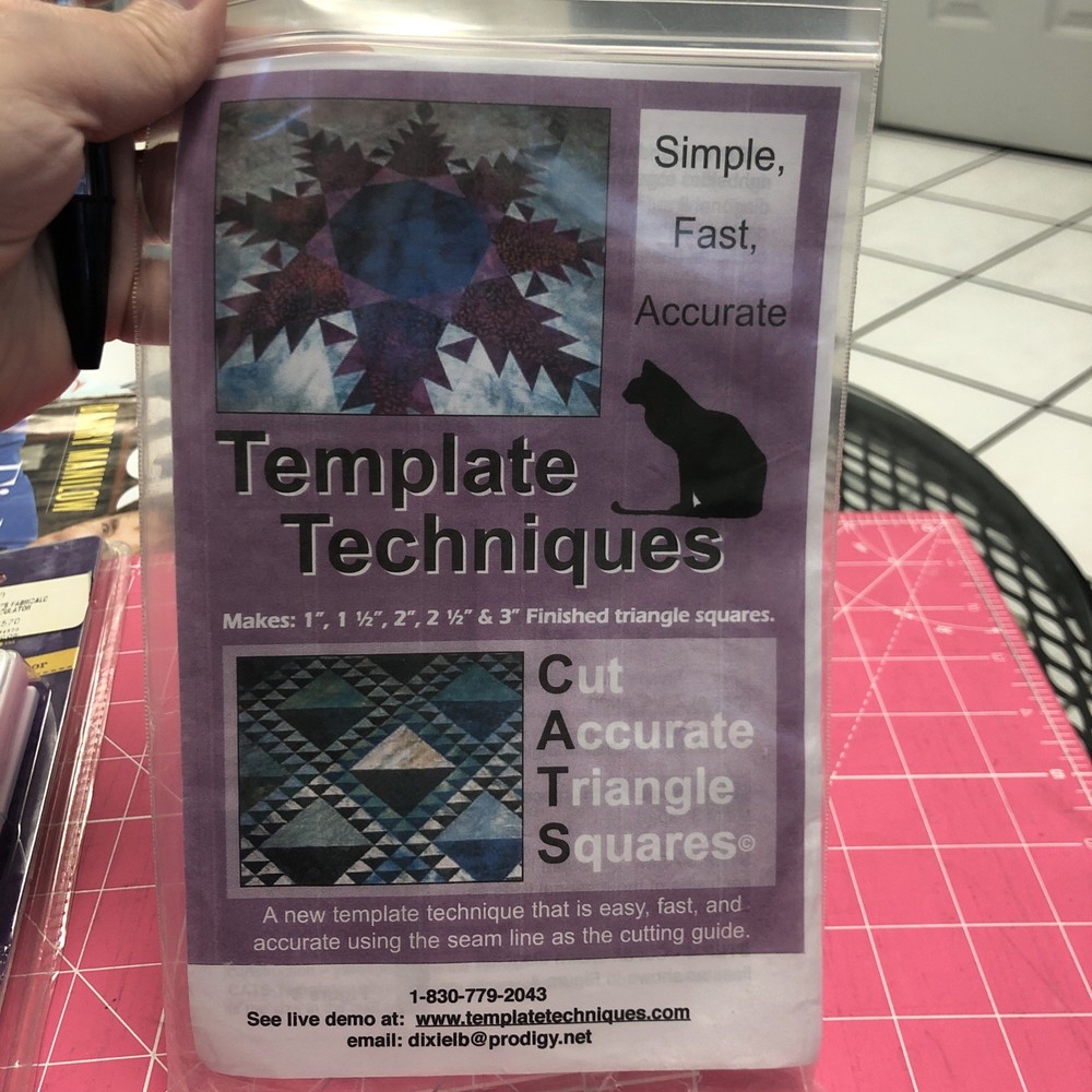 Template Techniques Quilting Template For 1”,1-1/2”,2,2-1/2”&3” Triangles