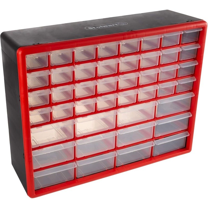 Multi-Purpose Storage Organizer W/ Clear Plastic Drawers Home Office Workshop US