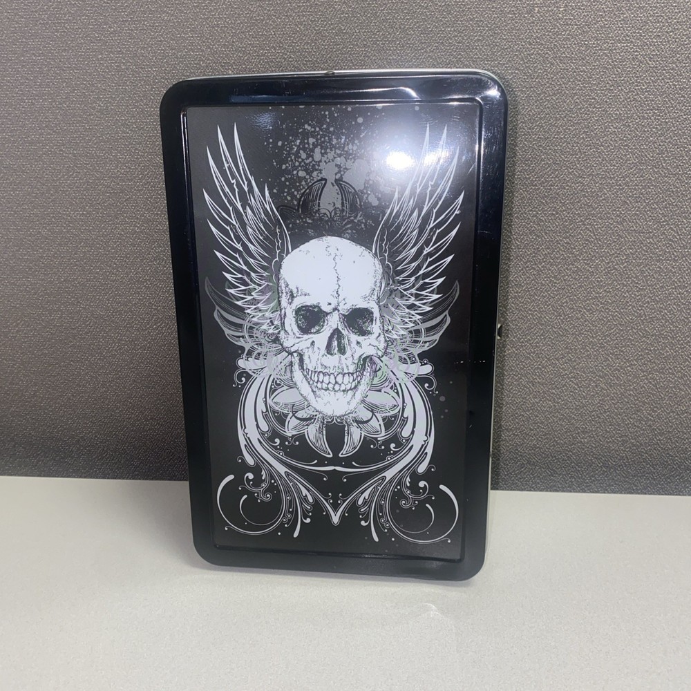 Skeleton Skull Locking Supply Pencil & Tactical Box Black